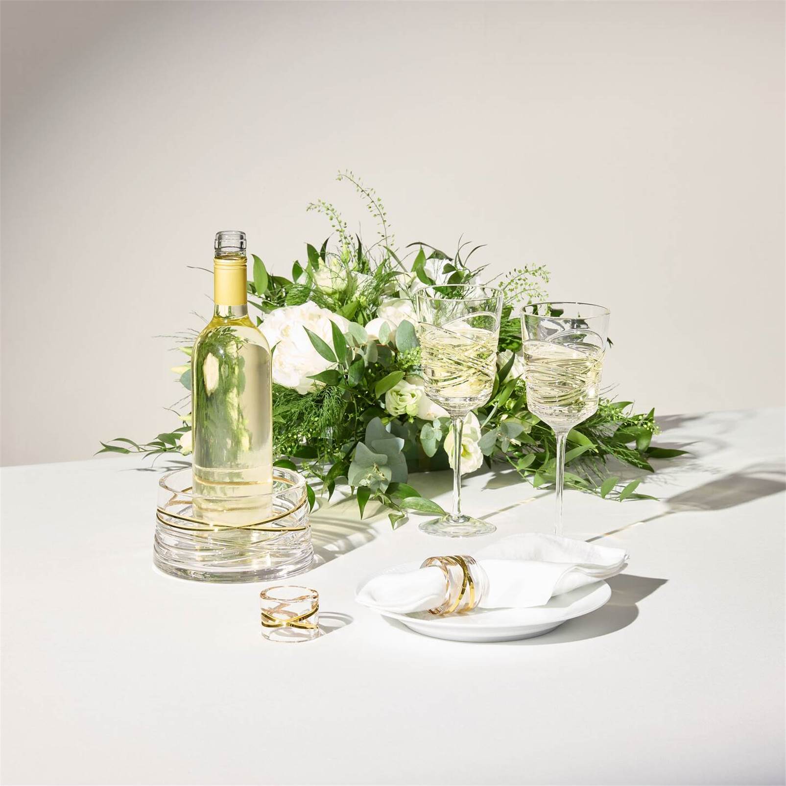 Water Ford Gilded Bottle Coaster 5in 1082482