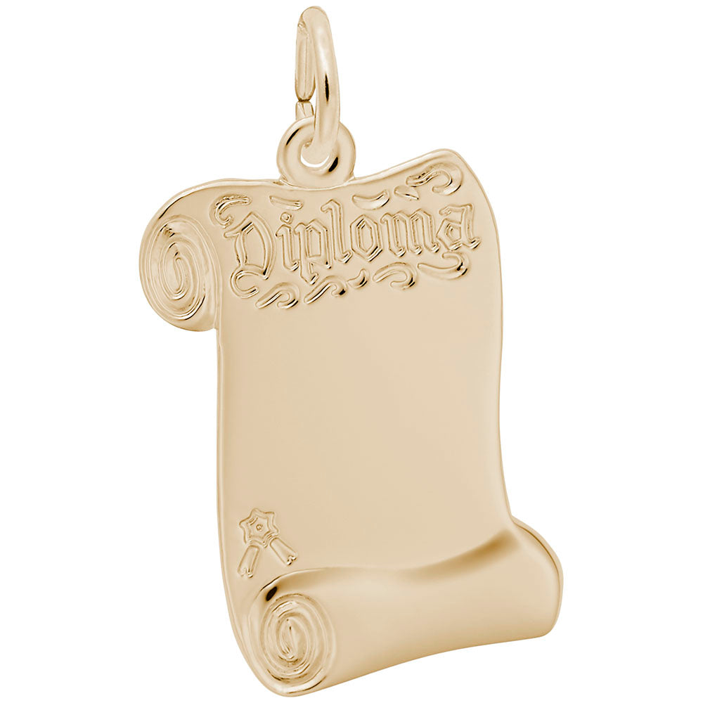 Personalized Opened Diploma Charm for Graduation Celebrations 1093