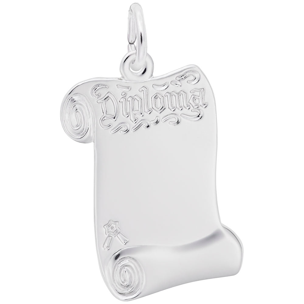 Personalized Opened Diploma Charm for Graduation Celebrations 1093