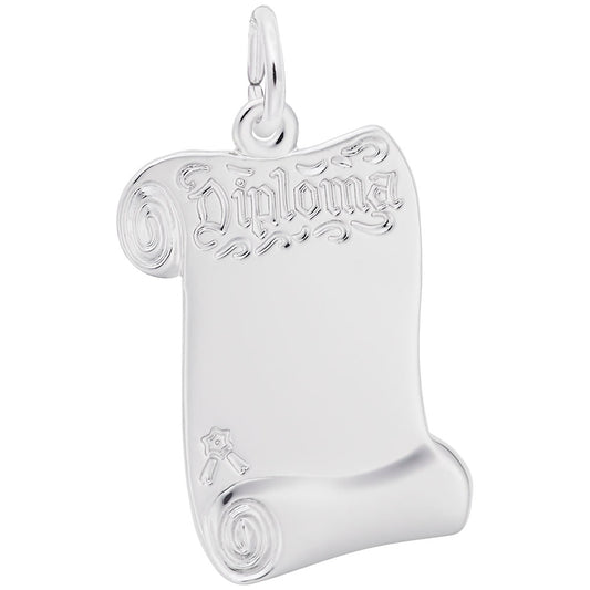 Personalized Opened Diploma Charm for Graduation Celebrations 1093