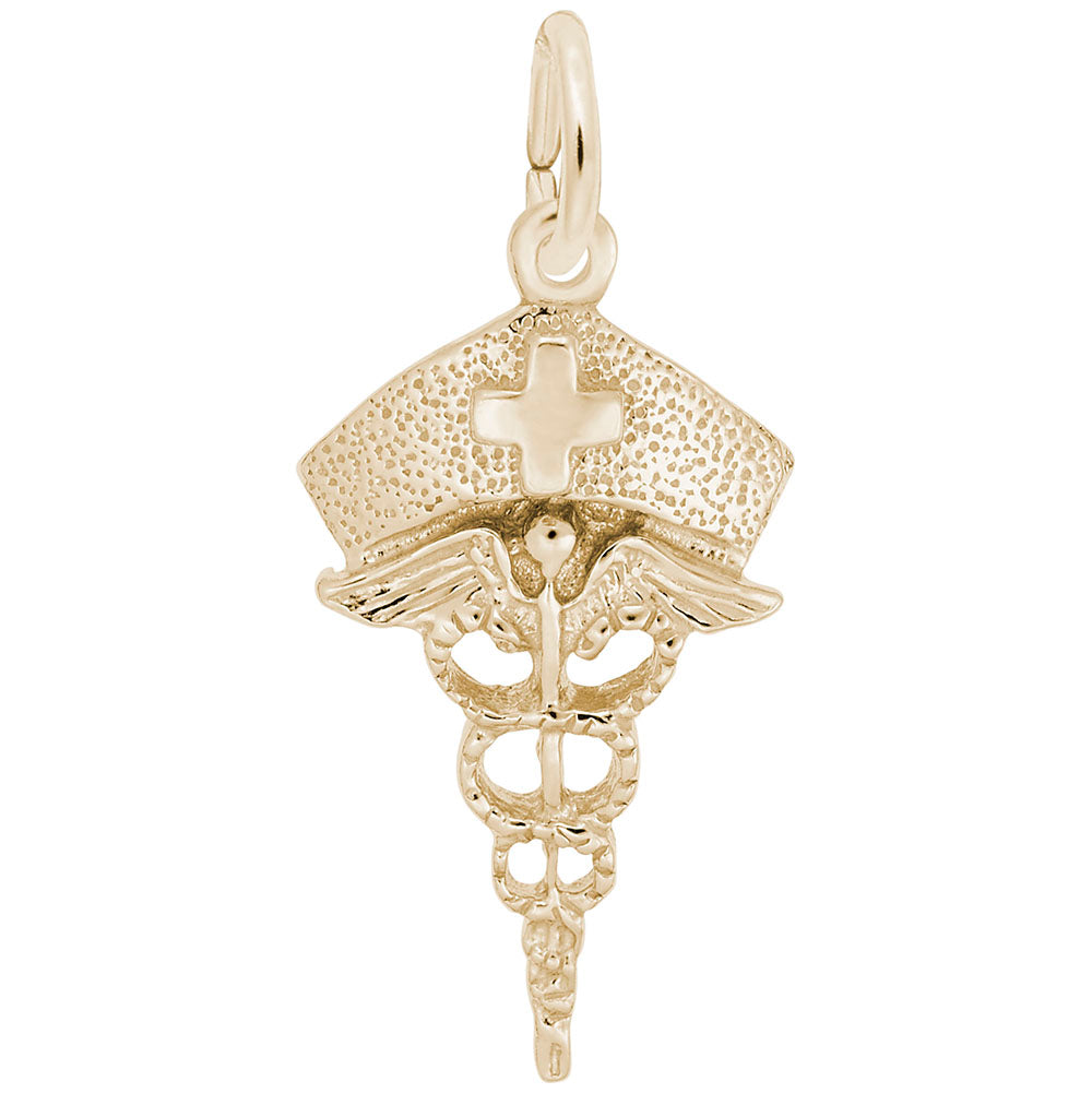 Graduation Nurses Hat Caduceus Charm - Celebrate Your Achievement 1138