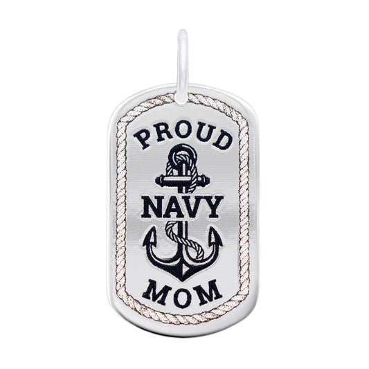 Proud Navy Mom Dog Tag
