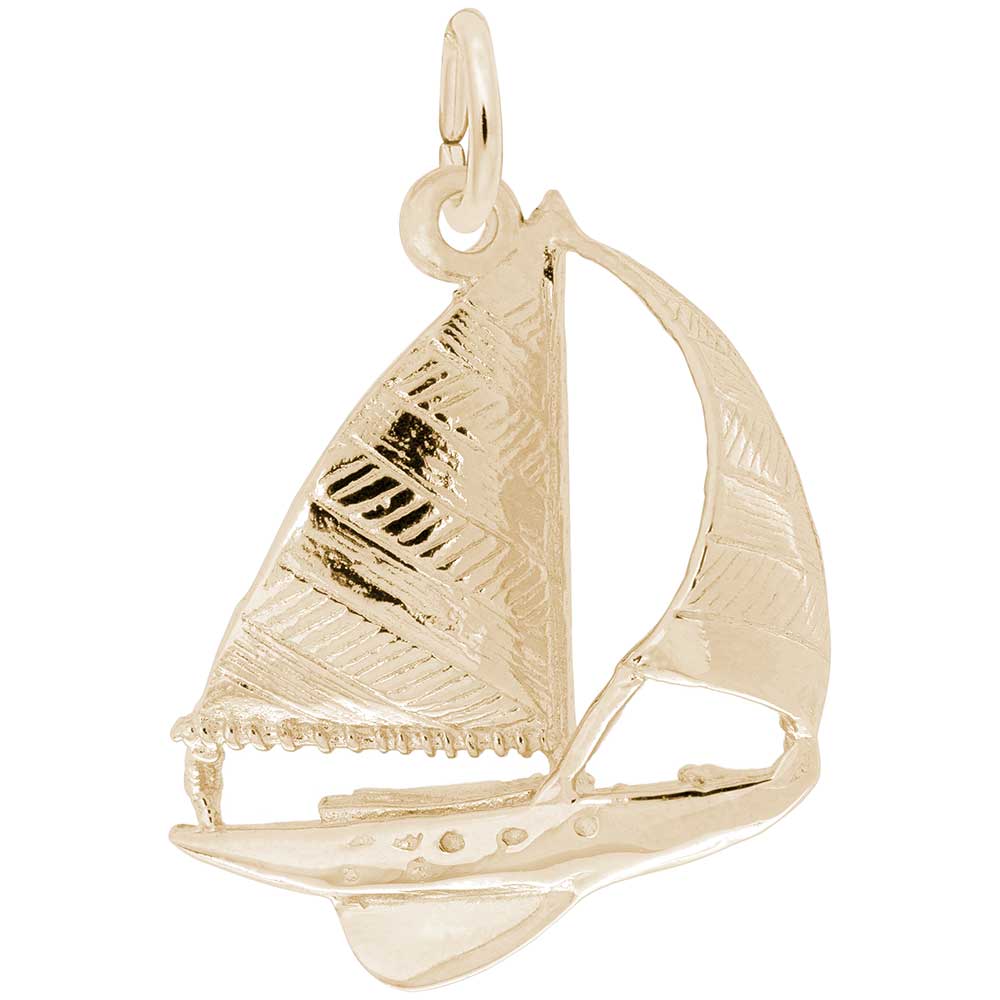 Large Sailboat Charm - Nautical Jewelry for Ocean Lovers 1208