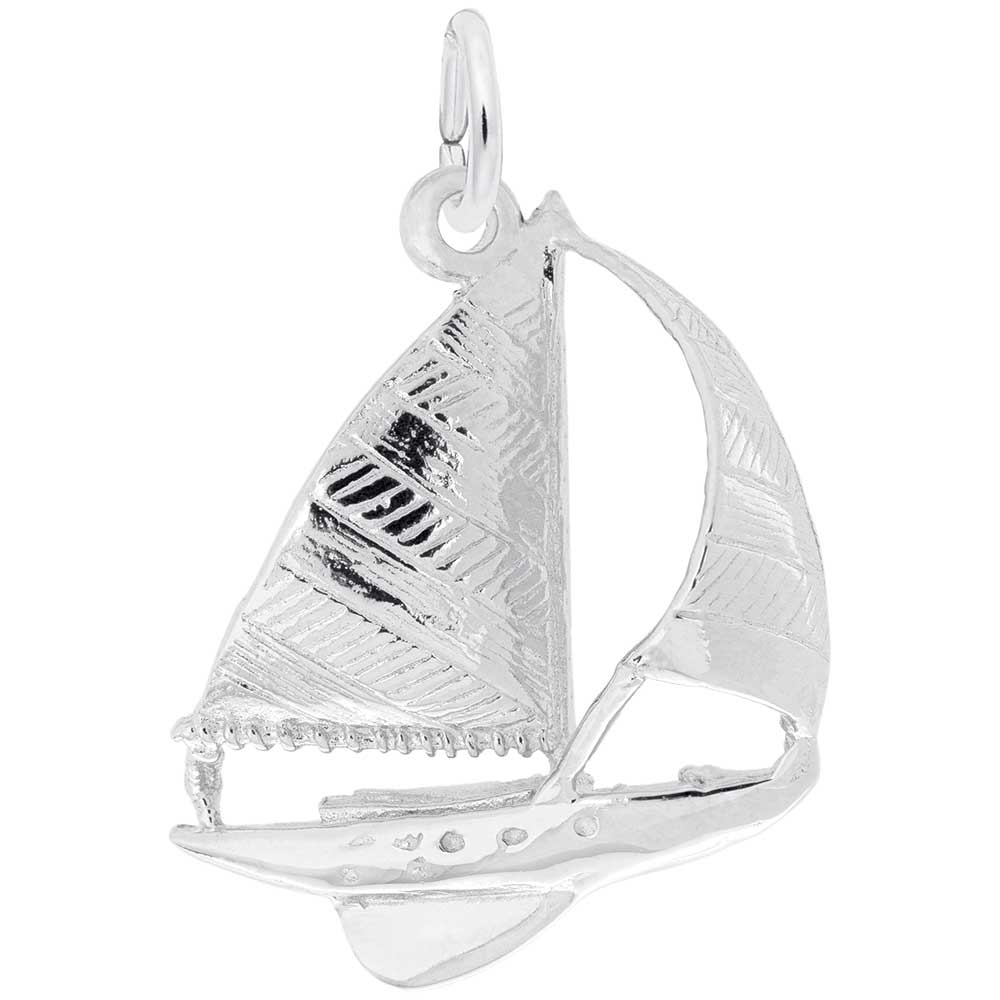 Large Sailboat Charm - Nautical Jewelry for Ocean Lovers 1208