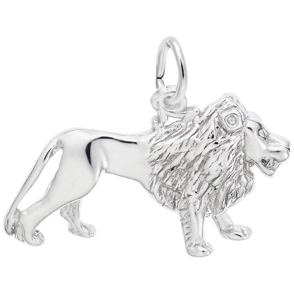 Sterling Silver Lion Charm for Animal Lovers - Zoo Collection 1234