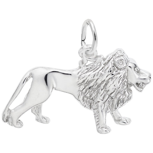 Sterling Silver Lion Charm for Animal Lovers - Zoo Collection 1234