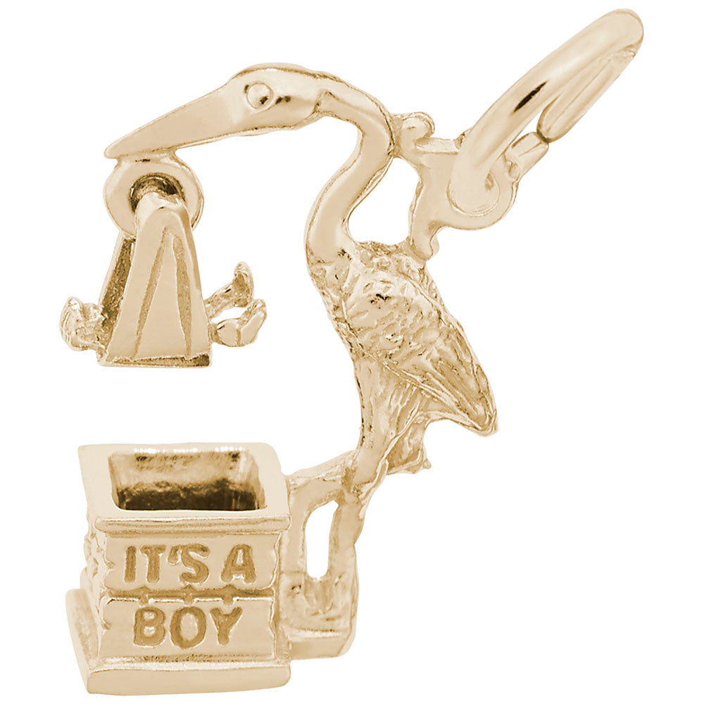 It's a Boy Stork Charm - Celebrate Newborns & Family Love 1251