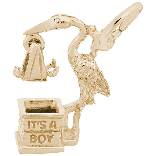 It's a Boy Stork Charm - Celebrate Newborns & Family Love 1251