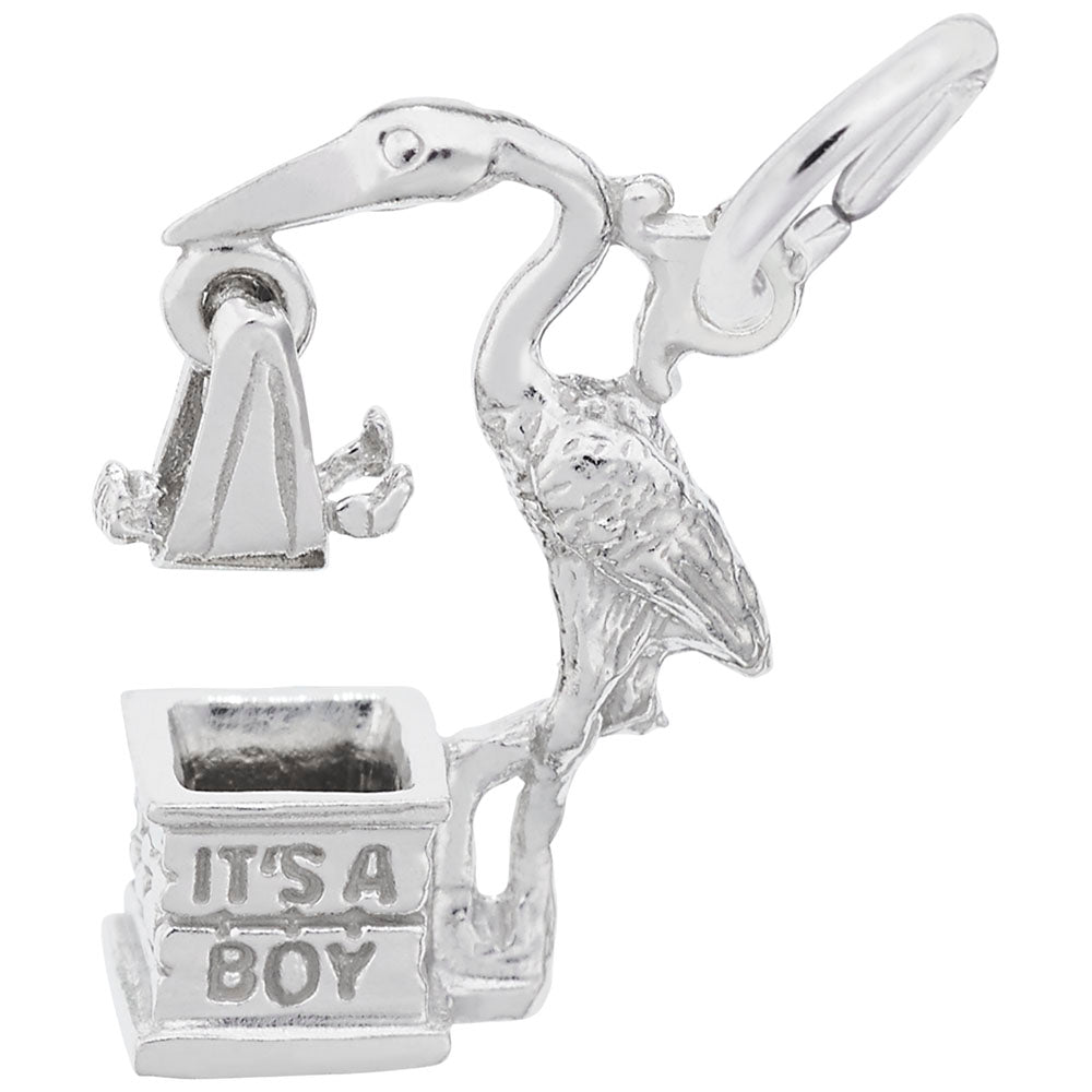 It's a Boy Stork Charm - Celebrate Newborns & Family Love 1251