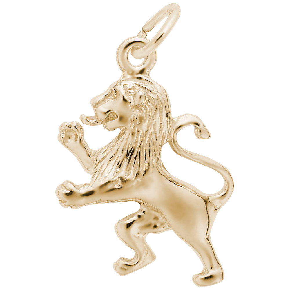 Ramped Lion Charm - Unique Animal Jewelry for Pet Lovers 1406