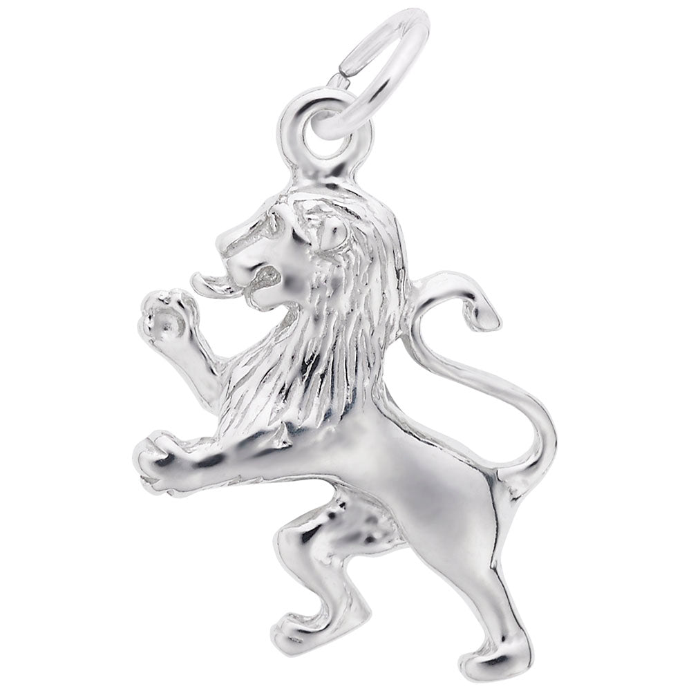 Ramped Lion Charm - Unique Animal Jewelry for Pet Lovers 1406