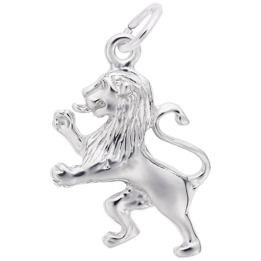 Ramped Lion Charm - Unique Animal Jewelry for Pet Lovers 1406