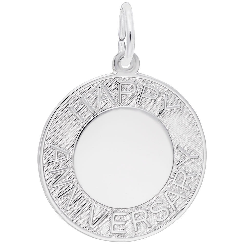 Happy Anniversary Disc Charm - Celebrate Love with Elegance 1413