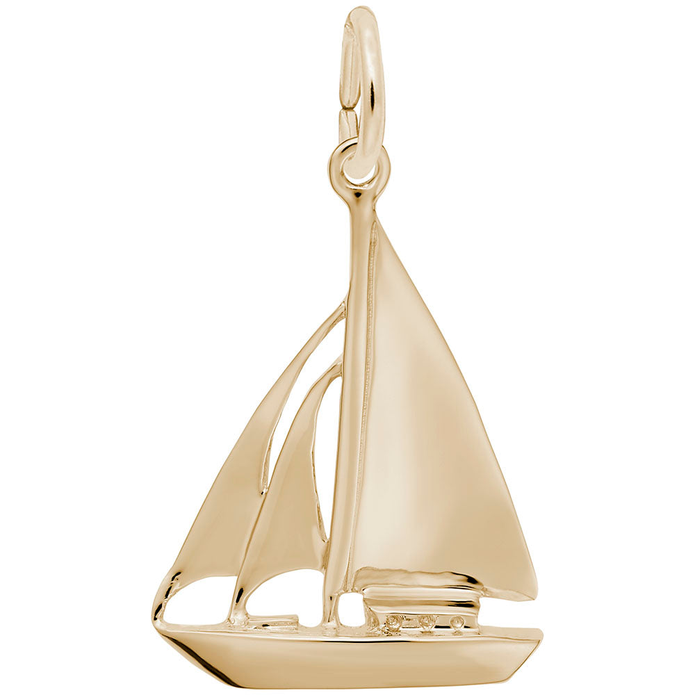 Charming Cutter Sailboat Charm for Nautical Jewelry Lovers 1414