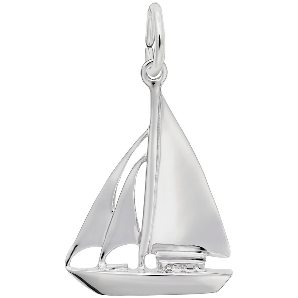 Charming Cutter Sailboat Charm for Nautical Jewelry Lovers 1414