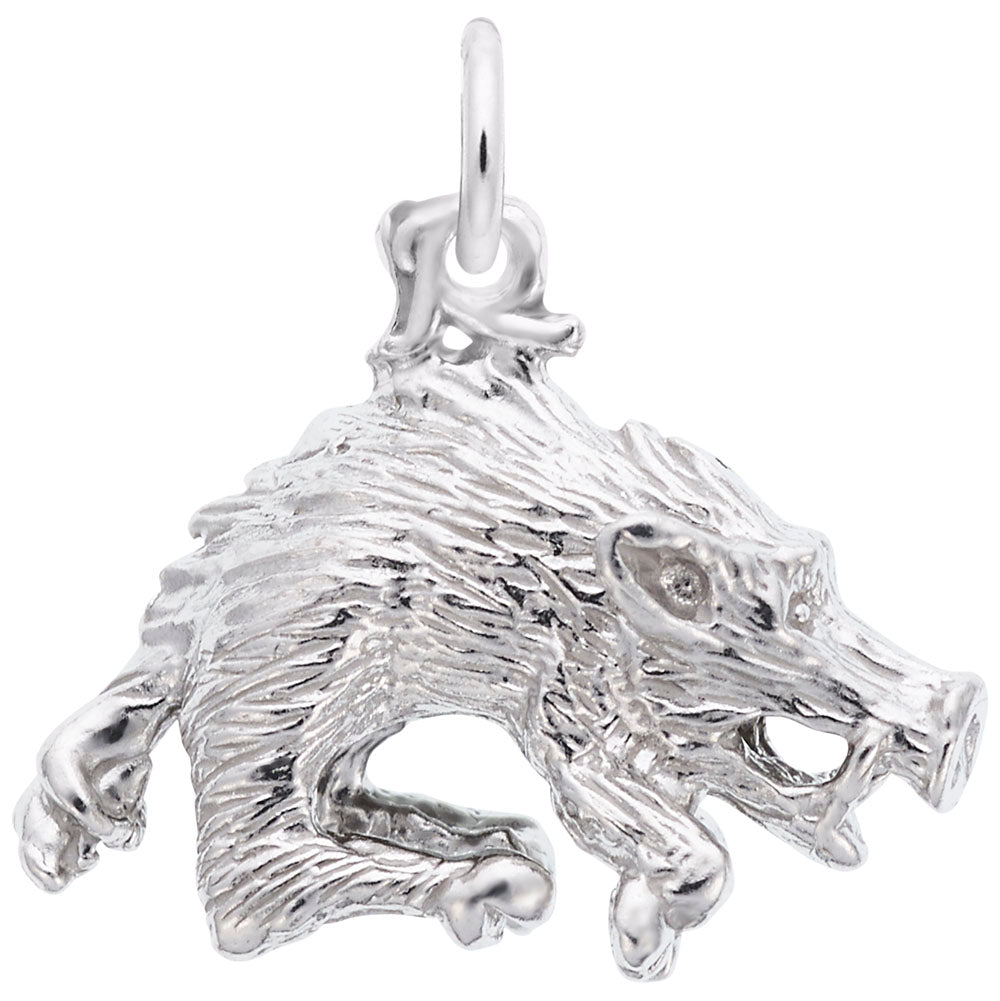 Wild Boar Charm for Arkansas Travel - Unique Souvenir Jewelry 1430