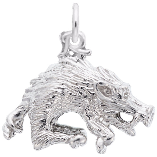 Wild Boar Charm for Arkansas Travel - Unique Souvenir Jewelry 1430