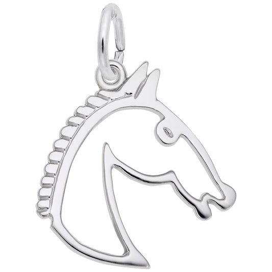 Flat Horse Head Charm