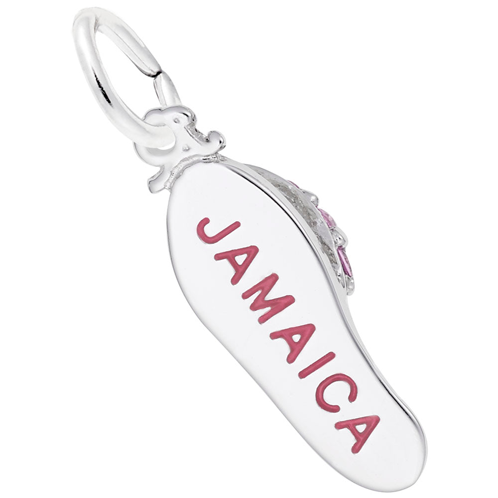 Jamaica Sandal Charm with Stones - Travel Island Jewelry 1519