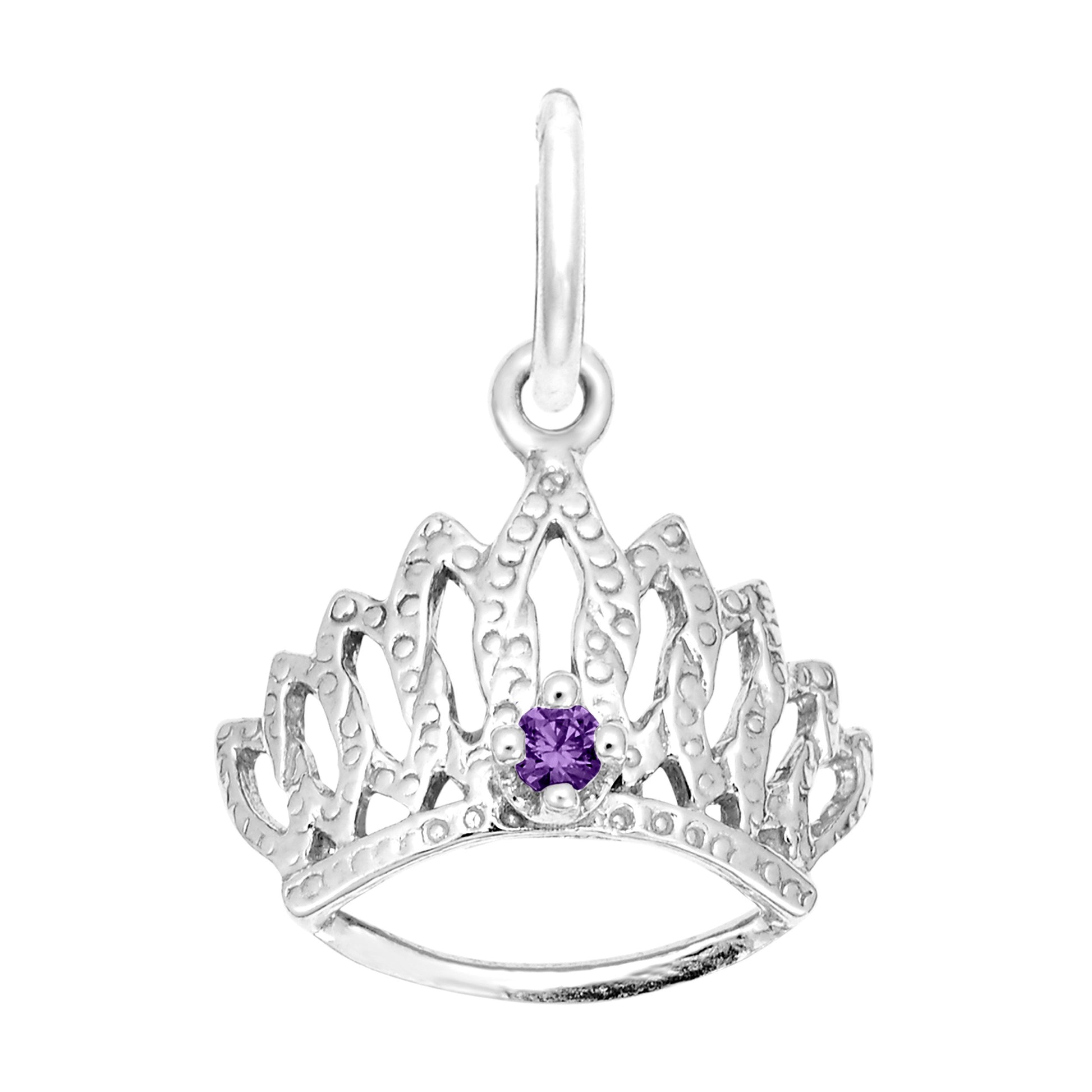 February Birthstone Tiara Charm for Baby - Family & Friendship 1548-002