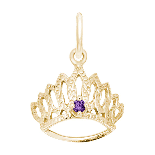 February Birthstone Tiara Charm for Baby - Family & Friendship 1548-002