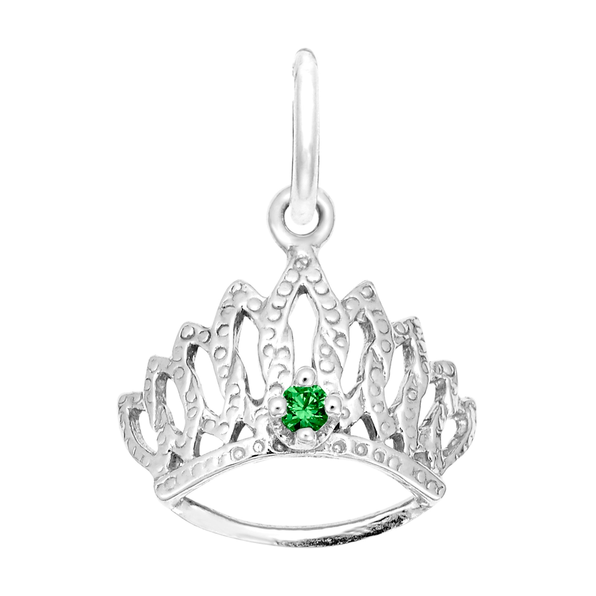 May Birthstone Tiara Charm for Baby - Family & Friendship Gift 1548-005