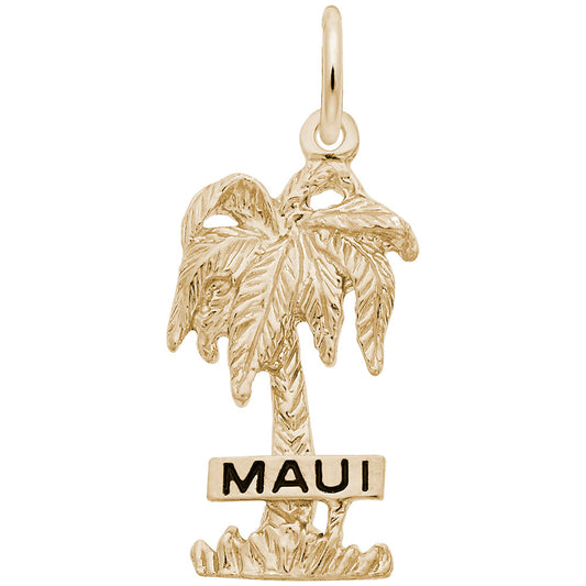 Maui Palm Tree Charm - Tropical Travel Jewelry for Beach Lovers 1551