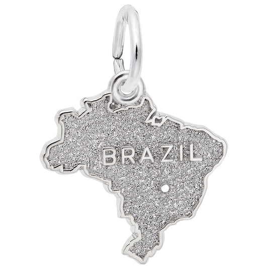 Brazil Map Charm - Travel Souvenir Jewelry for Adventure Lovers 1556