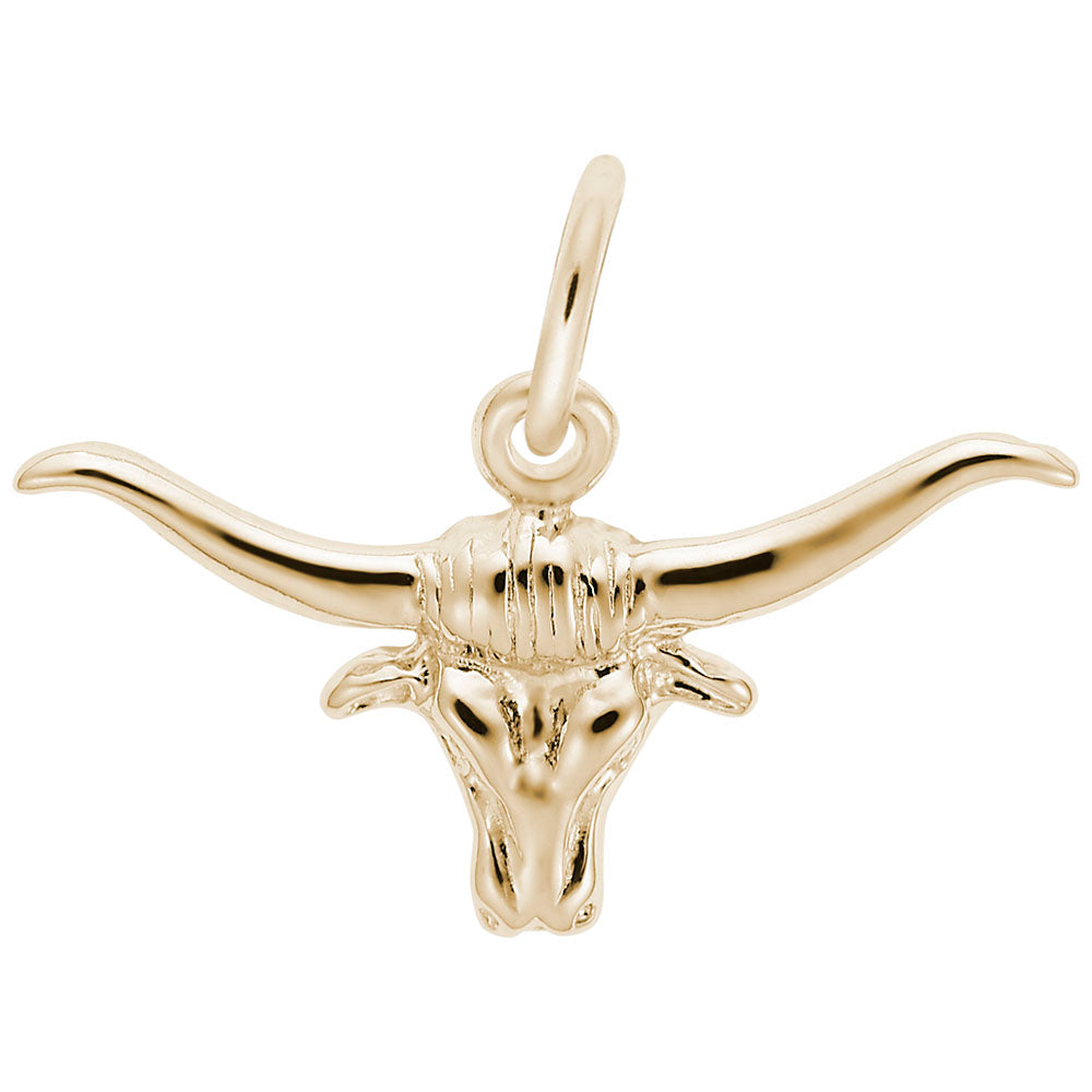 Steer Head Charm for Farm Animal Jewelry - Rembrandt Charms 1563