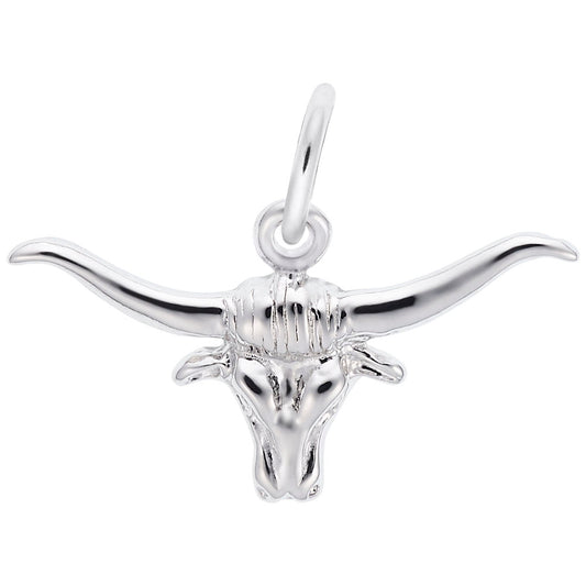 Steer Head Charm for Farm Animal Jewelry - Rembrandt Charms 1563