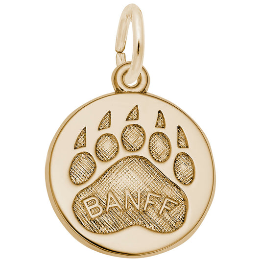 Banff Paw Print Charm - Adorable Bear-Themed Pet Jewelry 1569