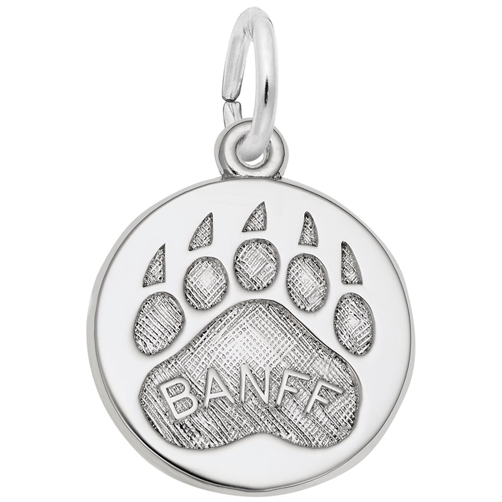 Banff Paw Print Charm - Adorable Bear-Themed Pet Jewelry 1569