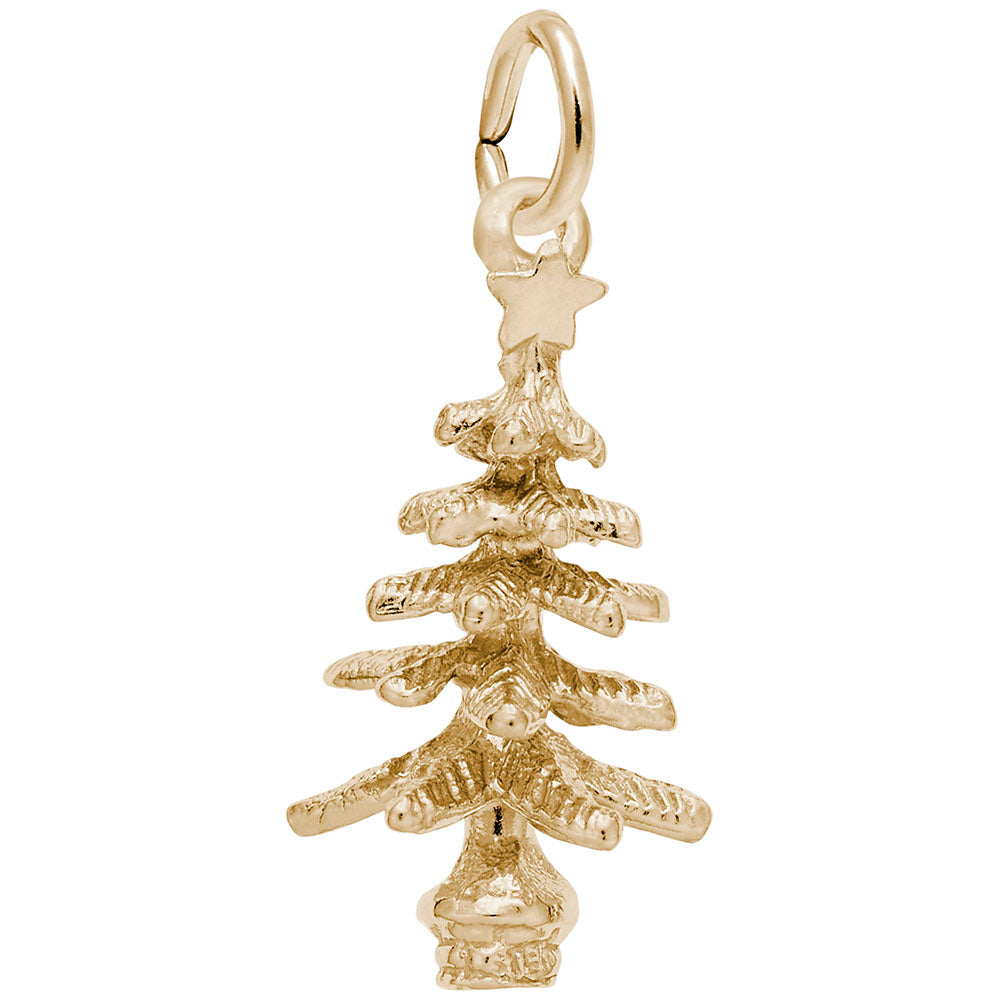 Evergreen Tree Charm for Christmas - Festive Holiday Jewelry 1610
