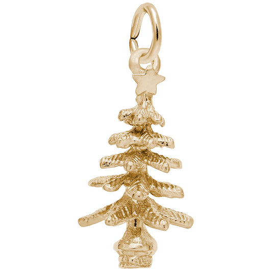 Evergreen Tree Charm for Christmas - Festive Holiday Jewelry 1610