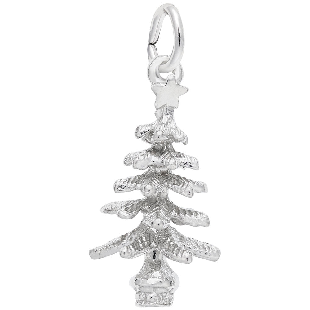 Evergreen Tree Charm for Christmas - Festive Holiday Jewelry 1610