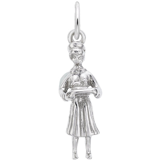 Sterling Silver Nurse Charm for Medical Professionals & Gifts 1616