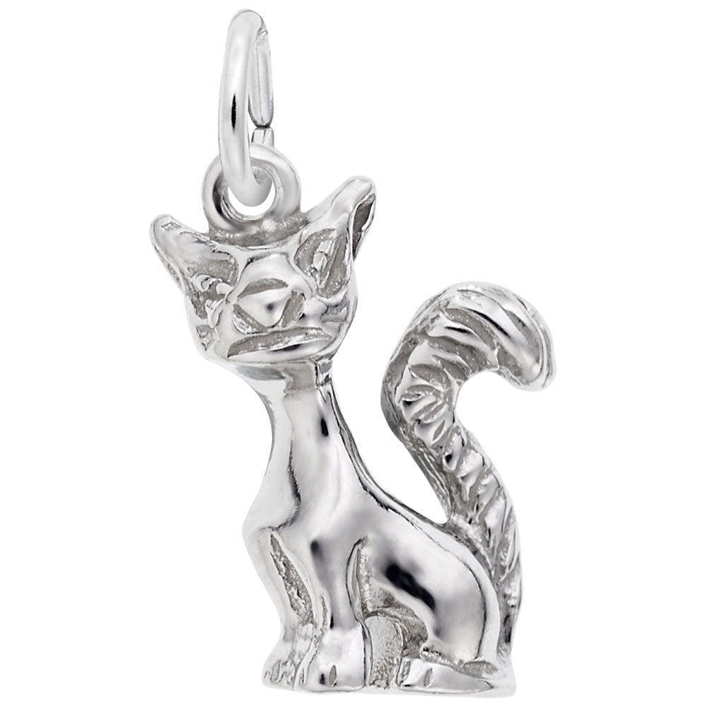 Long-Tailed Cat Charm - Adorable Pet Jewelry for Cat Lovers 1621
