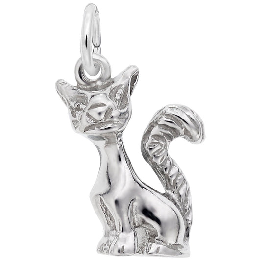 Long-Tailed Cat Charm - Adorable Pet Jewelry for Cat Lovers 1621