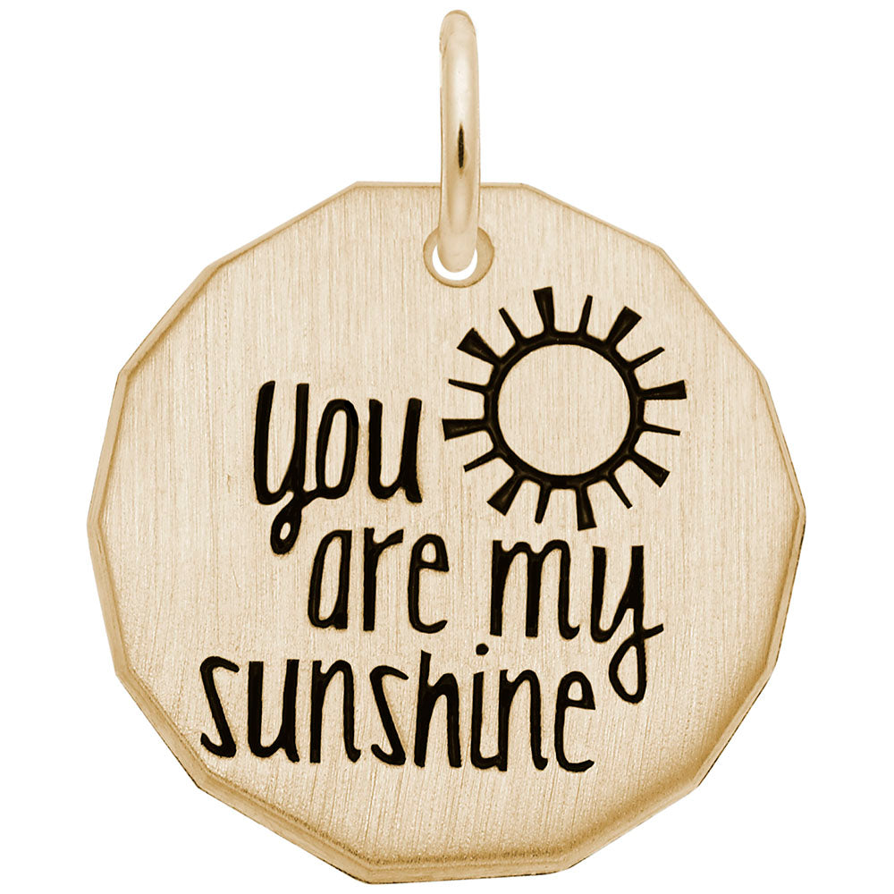 You Are My Sunshine Tag Charm - Summer-Themed Jewelry Gift 1626