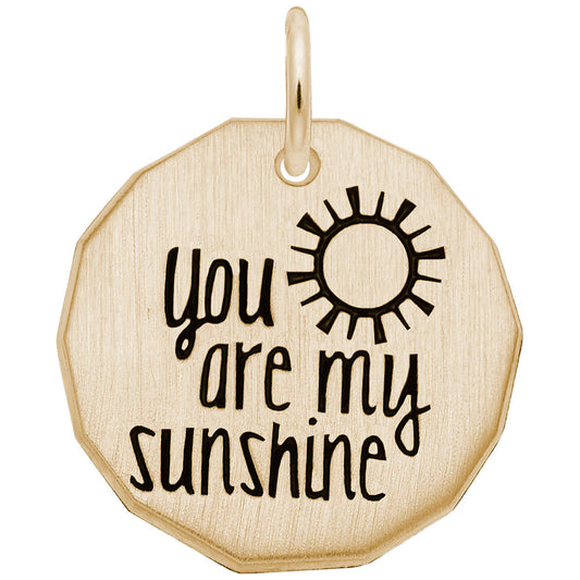 You Are My Sunshine Tag Charm - Summer-Themed Jewelry Gift 1626