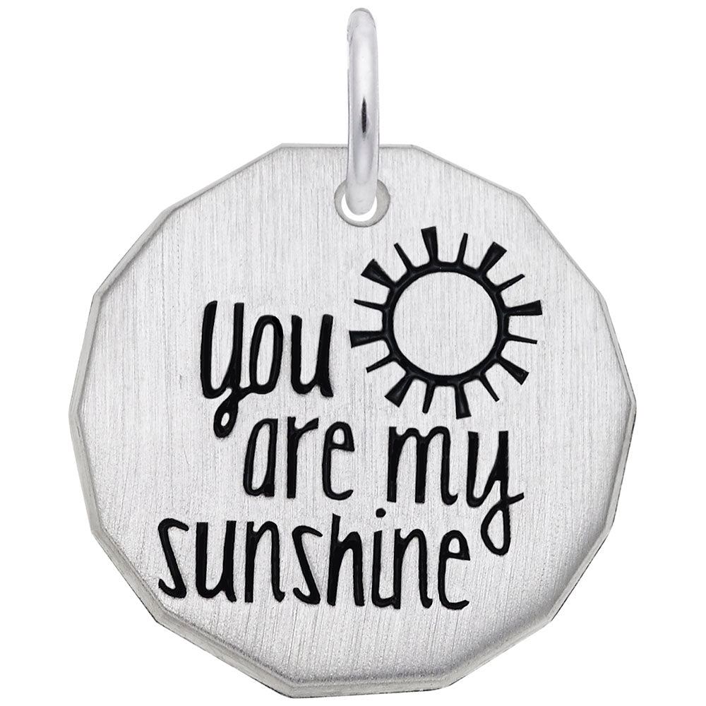 You Are My Sunshine Tag Charm - Summer-Themed Jewelry Gift 1626