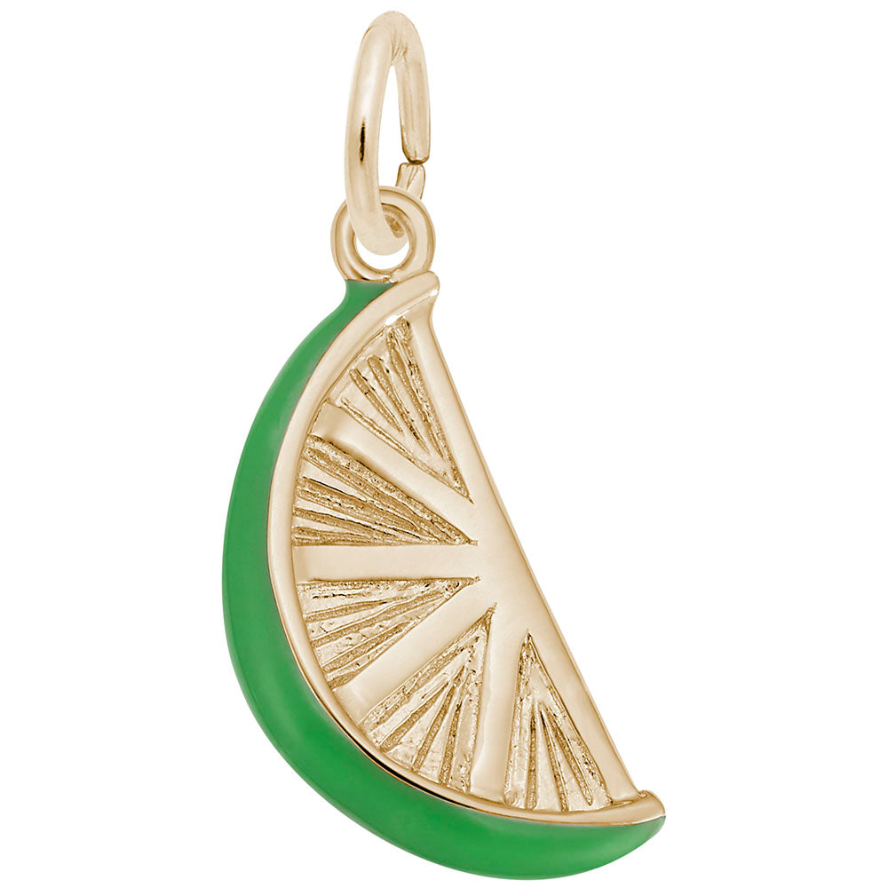 Delightful Lime Slice Charm for Food Lovers - Rembrandt Charms 1644
