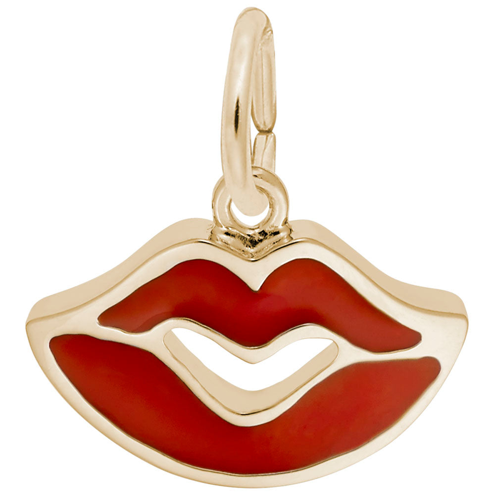 Joyful Red Lips Charm - Love Collection for Stylish Accessories 1647