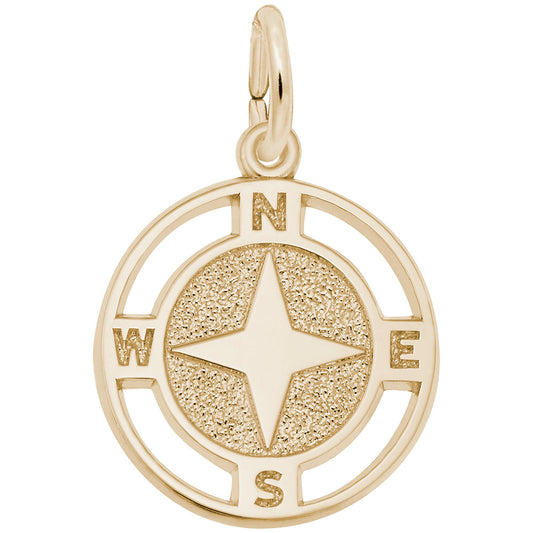 Nautical Compass Charm for Bracelets - Maritime Jewelry Accessory 1655