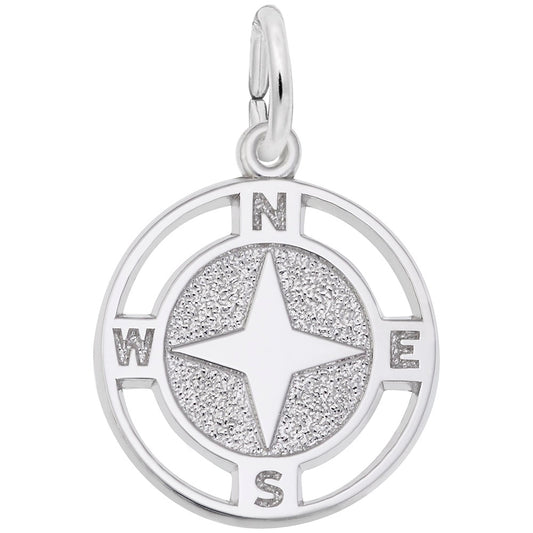 Nautical Compass Charm for Bracelets - Maritime Jewelry Accessory 1655
