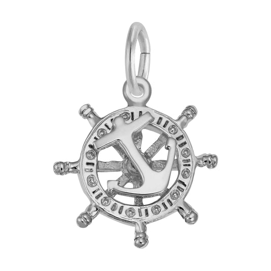 Small Anchor & Ships Wheel Charm