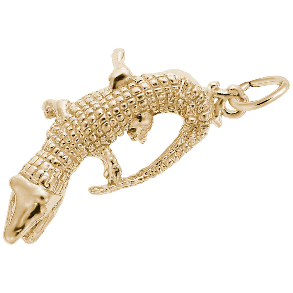 Snapping Alligator Charm - Unique Sea Life Nautical Jewelry 1670