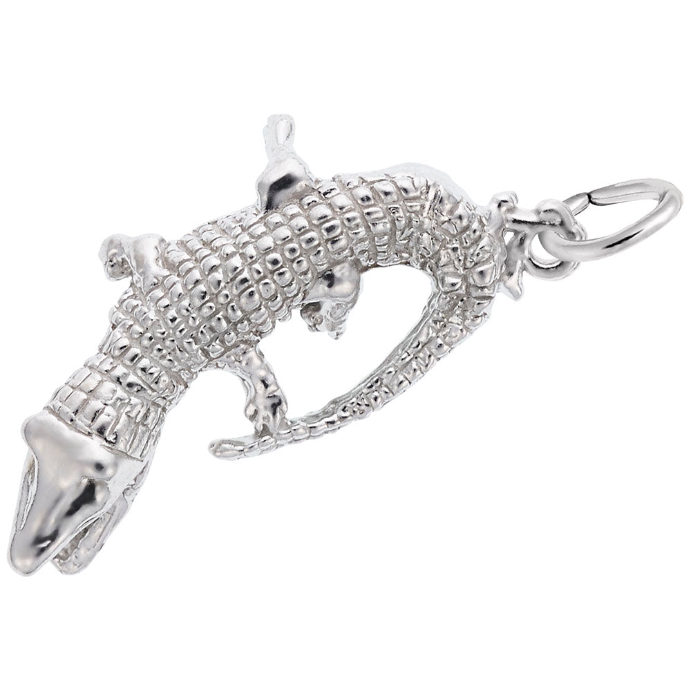 Snapping Alligator Charm - Unique Sea Life Nautical Jewelry 1670