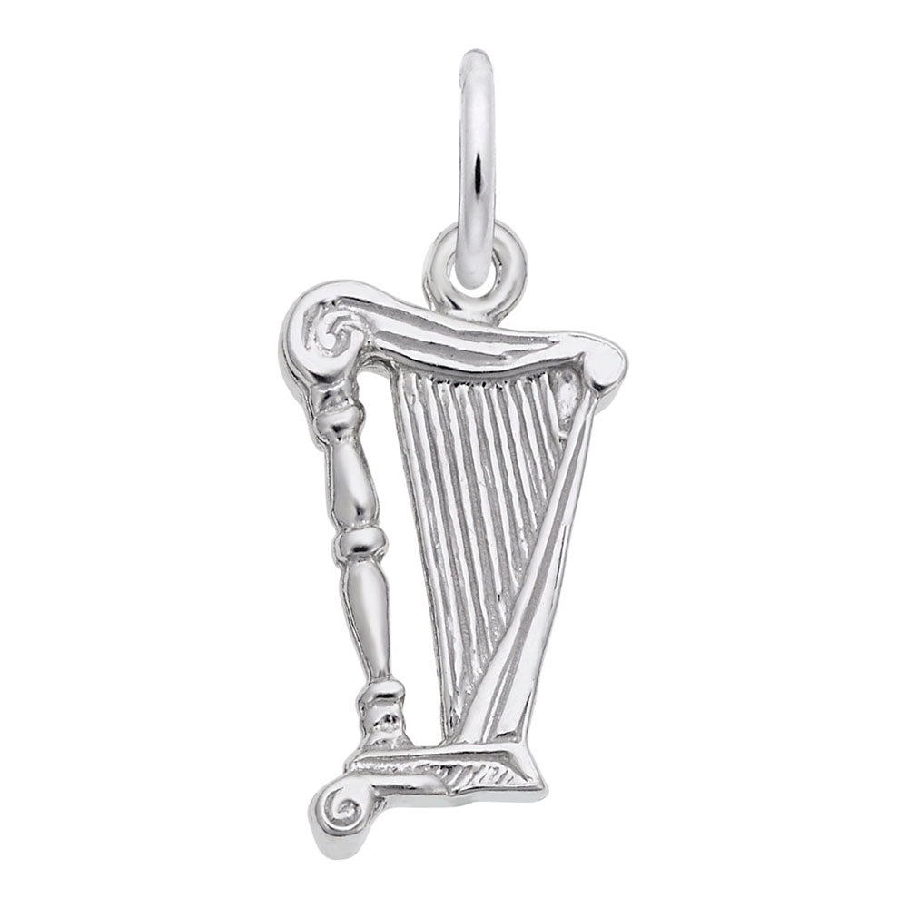 Elegant Harp Accent Charm for Music Lovers - Rembrandt Charms 1682