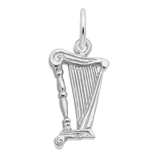 Elegant Harp Accent Charm for Music Lovers - Rembrandt Charms 1682